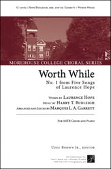 Worth While SATB choral sheet music cover